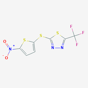 2-[(5-Nitrothiophen-2-yl)sulfanyl]-5-(trifluoromethyl)-1,3,4-thiadiazole