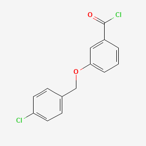 molecular formula C14H10Cl2O2 B1453489 Cloruro de 3-[(4-clorobencil)oxi]benzoílo CAS No. 1160260-07-0