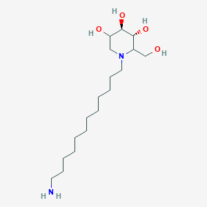 (3R,4R)-1-(12-aminododecyl)-2-(hydroxymethyl)piperidine-3,4,5-triol
