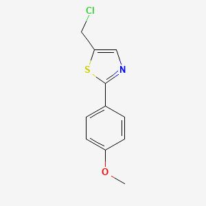molecular formula C11H10ClNOS B1453493 5-(Chloromethyl)-2-(4-methoxyphenyl)-1,3-thiazole hydrochloride CAS No. 921061-58-7