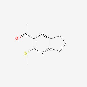 1-[6-(Methylsulfanyl)-2,3-dihydro-1H-inden-5-yl]ethan-1-one