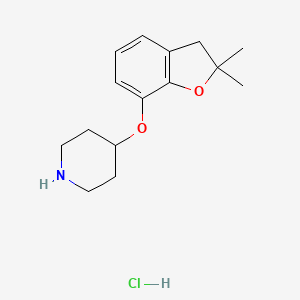 4-[(2,2-Dimethyl-2,3-dihydro-1-benzofuran-7-yl)oxy]piperidine hydrochloride