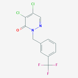 4,5-Dichloro-2-{[3-(trifluoromethyl)phenyl]methyl}pyridazin-3(2H)-one