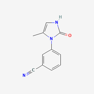 3-(5-methyl-2-oxo-2,3-dihydro-1H-imidazol-1-yl)benzonitrile
