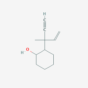 2-(3-Methylpent-1-en-4-yn-3-yl)cyclohexan-1-ol