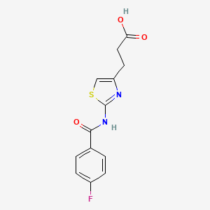 3-{2-[(4-Fluorobenzoyl)amino]-1,3-thiazol-4-yl}propanoic acid