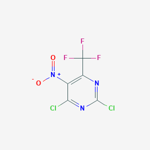 molecular formula C5Cl2F3N3O2 B1453511 2,4-Dichloro-5-nitro-6-(trifluoromethyl)pyrimidine CAS No. 715-42-4