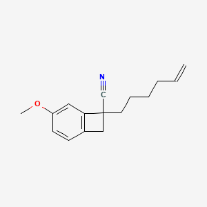 7-(Hex-5-en-1-yl)-4-methoxybicyclo[4.2.0]octa-1,3,5-triene-7-carbonitrile