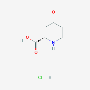 molecular formula C6H10ClNO3 B1453516 (2S)-4-氧代哌啶-2-羧酸盐酸盐 CAS No. 116049-23-1