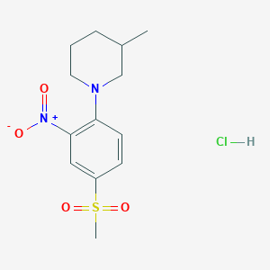 1-[2-Nitro-4-(methylsulfonyl)phenyl]-3-methylpiperidine hydrochloride