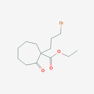 molecular formula C13H21BrO3 B14535249 Ethyl 1-(3-bromopropyl)-2-oxocycloheptane-1-carboxylate CAS No. 62547-84-6