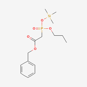 molecular formula C15H25O5PSi B14535274 Benzyl {propoxy[(trimethylsilyl)oxy]phosphoryl}acetate CAS No. 62591-81-5