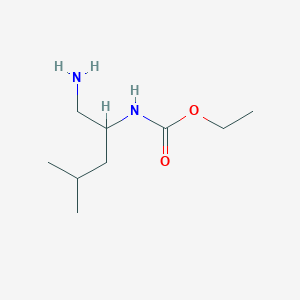 ethyl N-(1-amino-4-methylpentan-2-yl)carbamate
