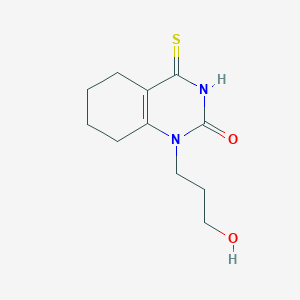 molecular formula C11H16N2O2S B1453531 1-(3-羟丙基)-4-硫代氧-3,4,5,6,7,8-六氢喹唑啉-2(1H)-酮 CAS No. 920159-05-3