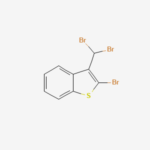 molecular formula C9H5Br3S B14535327 Benzo[b]thiophene, 2-bromo-3-(dibromomethyl)- CAS No. 62597-93-7