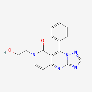 molecular formula C16H13N5O2 B1453534 7-(2-hydroxyethyl)-9-phenylpyrido[4,3-d][1,2,4]triazolo[1,5-a]pyrimidin-8(7H)-one CAS No. 1158403-10-1