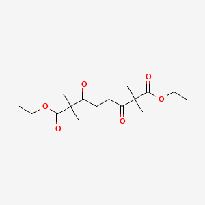 molecular formula C16H26O6 B14535365 Diethyl 2,2,7,7-tetramethyl-3,6-dioxooctanedioate CAS No. 62381-28-6