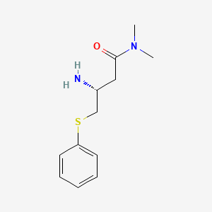 molecular formula C12H18N2OS B1453537 (R)-3-Amino-N,N-dimethyl-4-(phenylthio)butanamide CAS No. 870812-31-0