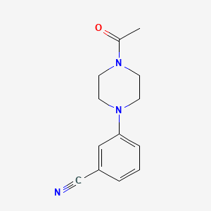 molecular formula C13H15N3O B1453538 3-(4-Acetylpiperazin-1-yl)benzonitrile CAS No. 1500989-31-0
