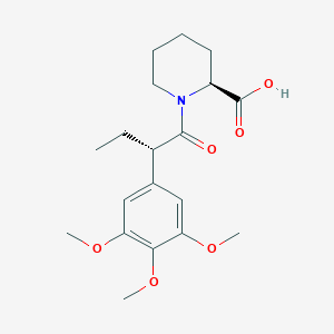molecular formula C19H27NO6 B1453541 (S)-1-((S)-2-(3,4,5-trimethoxyphenyl)butanoyl)piperidine-2-carboxylic acid CAS No. 195202-09-6