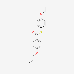 molecular formula C19H22O3S B14535411 S-(4-Ethoxyphenyl) 4-butoxybenzene-1-carbothioate CAS No. 62525-79-5