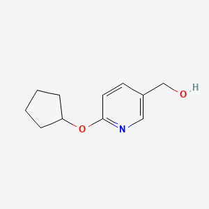 molecular formula C11H15NO2 B1453543 (6-Cyclopentyloxy-pyridin-3-yl)methanol CAS No. 1104461-68-8