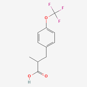 molecular formula C11H11F3O3 B1453544 2-Methyl-3-[4-(trifluoromethoxy)phenyl]propanoic acid CAS No. 1281486-93-8