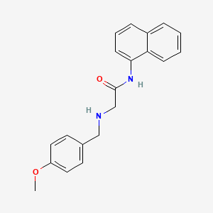 molecular formula C20H20N2O2 B14535464 Acetamide, 2-[(4-methoxyphenyl)methylamino]-N-1-naphthalenyl- CAS No. 62257-68-5