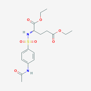 molecular formula C17H24N2O7S B14535487 Diethyl N-(4-acetamidobenzene-1-sulfonyl)-L-glutamate CAS No. 62595-77-1