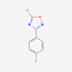 molecular formula C8H4ClFN2O B1453549 5-Chloro-3-(4-fluorophenyl)-1,2,4-oxadiazole CAS No. 522647-20-7
