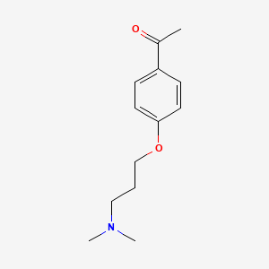 molecular formula C13H19NO2 B14535513 Ethanone, 1-[4-[3-(dimethylamino)propoxy]phenyl]- CAS No. 62416-92-6