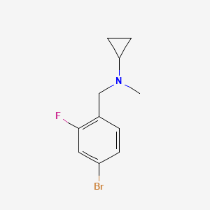 molecular formula C11H13BrFN B1453561 N-[(4-bromo-2-fluorophenyl)methyl]-N-methylcyclopropanamine CAS No. 1249829-09-1