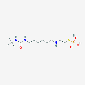 molecular formula C13H30N3O4PS B14535611 S-[2-({6-[(tert-Butylcarbamoyl)amino]hexyl}amino)ethyl] dihydrogen phosphorothioate CAS No. 62220-05-7