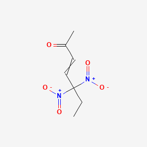 5,5-Dinitrohept-3-en-2-one