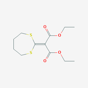 Propanedioic acid, 1,3-dithiepan-2-ylidene-, diethyl ester