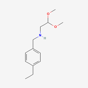 molecular formula C13H21NO2 B1453571 (2,2-Dimethoxyethyl)[(4-ethylphenyl)methyl]amine CAS No. 1179634-43-5
