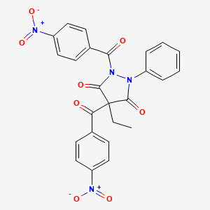 3,5-Pyrazolidinedione, 4-ethyl-1,4-bis(4-nitrobenzoyl)-2-phenyl-