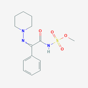 methyl N-(2-phenyl-2-piperidin-1-yliminoacetyl)sulfamate