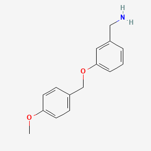 molecular formula C15H17NO2 B1453575 [3-[(4-Methoxyphenyl)methoxy]phenyl]methanamine CAS No. 651757-91-4