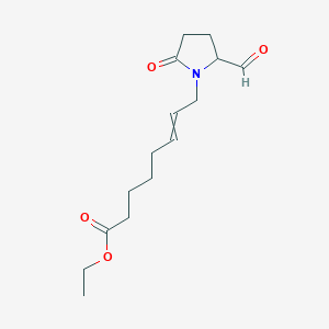 Ethyl 8-(2-formyl-5-oxopyrrolidin-1-yl)oct-6-enoate