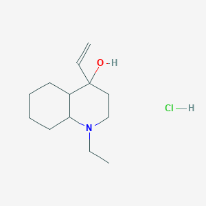 4-Ethenyl-1-ethyl-2,3,4a,5,6,7,8,8a-octahydroquinolin-4-ol;hydrochloride