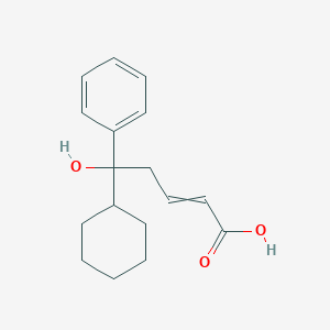 5-Cyclohexyl-5-hydroxy-5-phenylpent-2-enoic acid