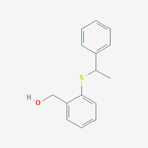 Benzenemethanol, 2-[(1-phenylethyl)thio]-