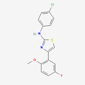 N-(4-Chlorophenyl)-4-(5-fluoro-2-methoxyphenyl)-1,3-thiazol-2-amine