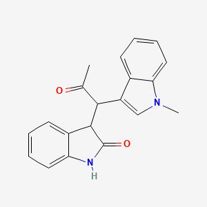 2H-Indol-2-one, 1,3-dihydro-3-[1-(1-methyl-1H-indol-3-yl)-2-oxopropyl]-