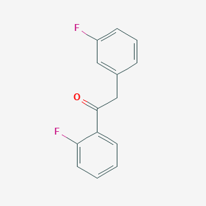 molecular formula C14H10F2O B1453589 1-(2-Fluorophenyl)-2-(3-fluorophenyl)ethanone CAS No. 1183418-91-8