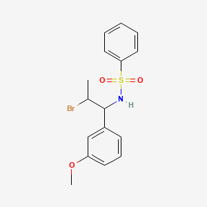 N-[2-Bromo-1-(3-methoxyphenyl)propyl]benzenesulfonamide