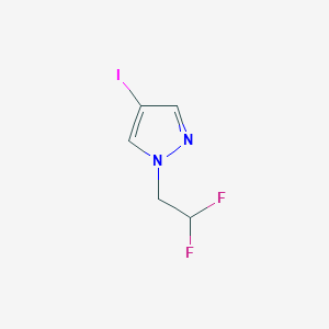 molecular formula C5H5F2IN2 B1453592 1-(2,2-difluoroethyl)-4-iodo-1H-pyrazole CAS No. 1344078-17-6