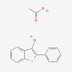 Acetic acid;2-phenyl-1-benzothiophen-3-ol