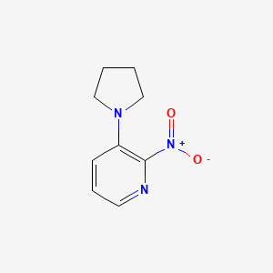 molecular formula C9H11N3O2 B1453593 2-Nitro-3-(pyrrolidin-1-yl)pyridine CAS No. 1407153-35-8